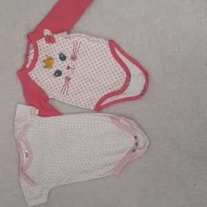 Swiggles Babies Girls Bundle of 2 Onsie Bodysuits 3-6M
